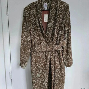 Studio By Pat Argenti Brown Floral Dress Jacket Women’s 14 NWT